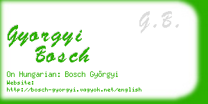 gyorgyi bosch business card